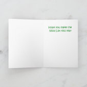 Weihnachtskarte, unheimlich hundemüdes Papier Karte (Innenseite)