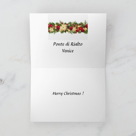 Weihnachtskarte - Venedig Feiertagskarte (Innenseite)
