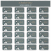 Weihnachtskarte Versandliste Label Set Lama Schafe (Vorderseite)