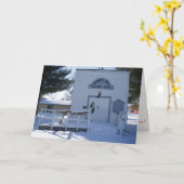 Weihnachtskarte "Village Hall" Karte (Gelbe Blume)