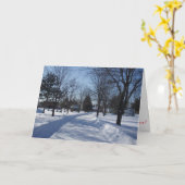 Weihnachtskarte "Village Path" Karte (Gelbe Blume)