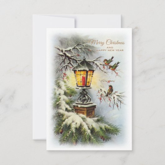 Weihnachtskarte Vintag Dankeskarte (Vorderseite)