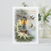 Weihnachtskarte Vintag Dankeskarte (Stehend Vorderseite)