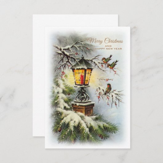 Weihnachtskarte Vintag Dankeskarte (Vorne/Hinten)