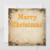 Weihnachtskarte Vintag Feiertagskarte (Rückseite)