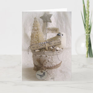 Weihnachtskarte - Vintage Shabby Chic Weihnachtsde Feiertagskarte