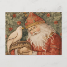 Weihnachtskarte | Vintager Santa Postkarte