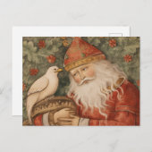 Weihnachtskarte | Vintager Santa Postkarte (Vorne/Hinten)