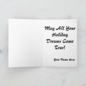 Weihnachtskarte, Vintages kleines Mädchen Ringing Feiertagskarte (Innenseite)