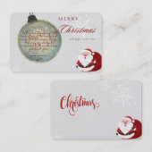 Weihnachtskarte Visitenkarte (Vorne/Hinten)