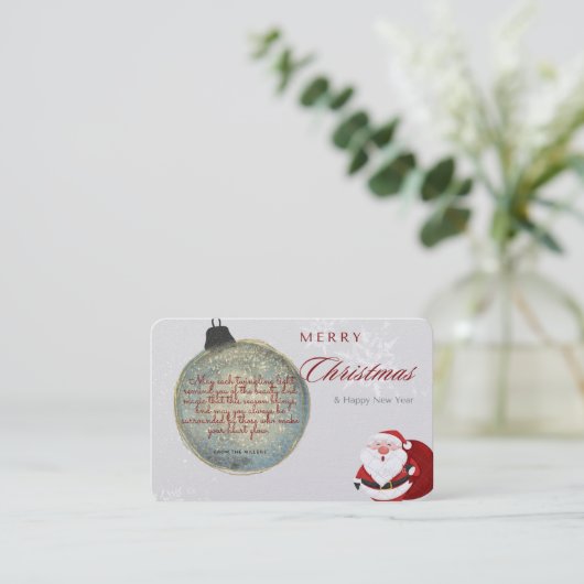 Weihnachtskarte Visitenkarte (Stehend Vorderseite)