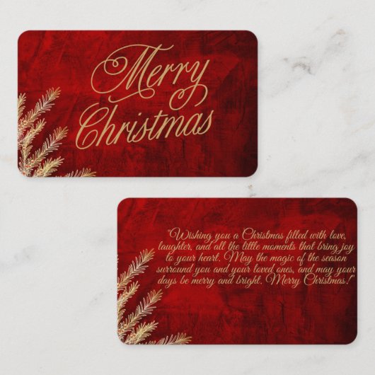 Weihnachtskarte Visitenkarte (Vorne/Hinten)