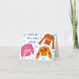 Weihnachtskarte voller Liebe, Stück und Freude Dankeskarte