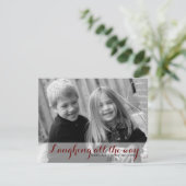 Weihnachtskarte - vollständig lachend feiertagskarte (Stehend Vorderseite)