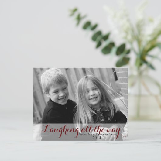 Weihnachtskarte - vollständig lachend feiertagskarte (Stehend Vorderseite)