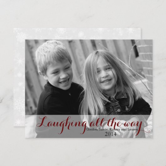 Weihnachtskarte - vollständig lachend feiertagskarte (Vorne/Hinten)