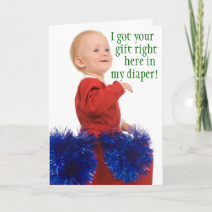 Weihnachtskarte vom Baby Feiertagskarte