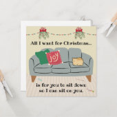 Weihnachtskarte von Cat, Cut Orange Loaf Katze Karte (Vorderseite/Rückseite Beispiel)