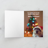 Weihnachtskarte von einem Hund aus einem Lover Karte (Innenseite)