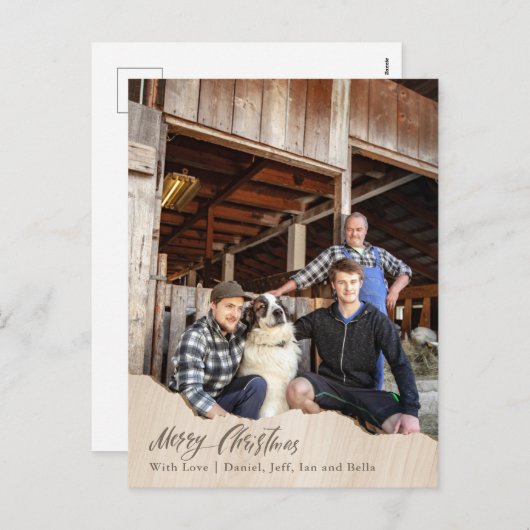 Weihnachtskarte von Fotos Bauernhof Weihnachten Po (Vorne/Hinten)