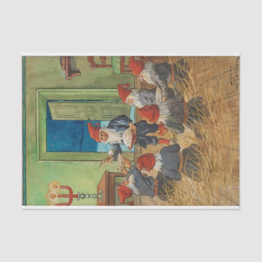 Weihnachtskarte von Jenny Nystrom Seidenpapier (Vorderseite)