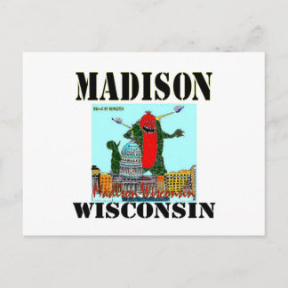Weihnachtskarte von Madison Wisconsin Feiertagspostkarte