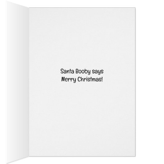 Weihnachtskarte von Santa Booby Bird (Innen (Rechts))