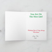 Weihnachtskarte von Santa Policeman Karte (Innenseite)