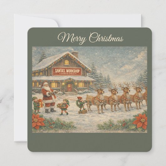 Weihnachtskarte von Santas Werkstatt