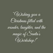Weihnachtskarte von Santas Werkstatt