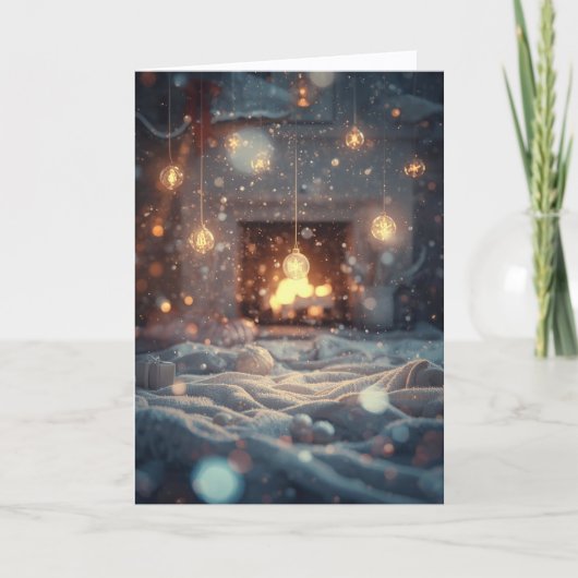 Weihnachtskarte - Wärme, Komfort und Freude Karte (Vorderseite)