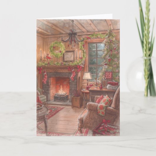 Weihnachtskarte - Warme und herzliche Wünsche Karte (Vorderseite)