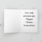 Weihnachtskarte Warme Wünsche für einen Jolly-Urla Dankeskarte (Innenseite)