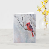 Weihnachtskarte "Watercolor Bird" Karte (Gelbe Blume)