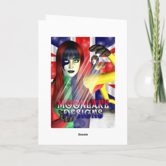 Weihnachtskarte, Weihnachten der Ehefrau, Elf in e (Rückseite)