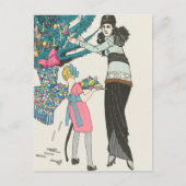 Weihnachtskarte | Weihnachtsbaum Feiertagspostkarte (Vorderseite)