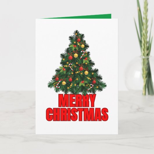 Weihnachtskarte, Weihnachtsbaum Grußkarte Einladung (Vorderseite)