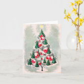 Weihnachtskarte - Weihnachtsbaumdorf Karte (Gelbe Blume)