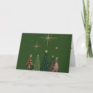Weihnachtskarte - Weihnachtsbäume Karte