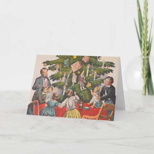 Weihnachtskarte | Weihnachtsbaumkinder Feiertagskarte (Vorderseite)