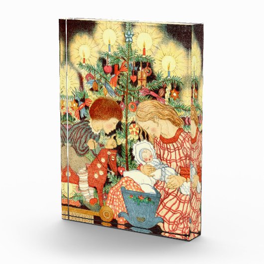 Weihnachtskarte | Weihnachtsbaumkinder Fotoblock (Rechts)