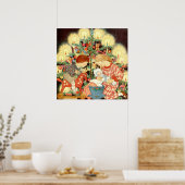 Weihnachtskarte | Weihnachtsbaumkinder Poster (Küche)