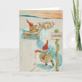 Weihnachtskarte | Weihnachtself Feiertagskarte