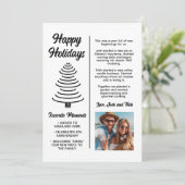 Weihnachtskarte, Weihnachtsfamilienaktualisierungs Einladung (Stehend Vorderseite)