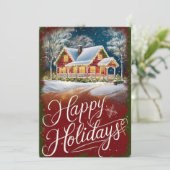 Weihnachtskarte, Weihnachtskarte Einladung (Stehend Vorderseite)