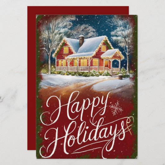 Weihnachtskarte, Weihnachtskarte Einladung (Vorne/Hinten)