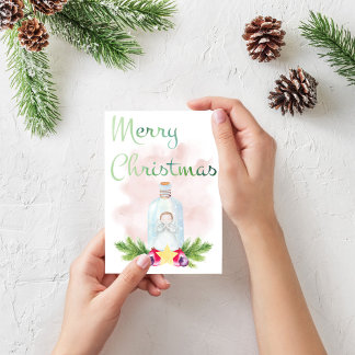 Weihnachtskarte, Weihnachtskarte, Engel Feiertagskarte