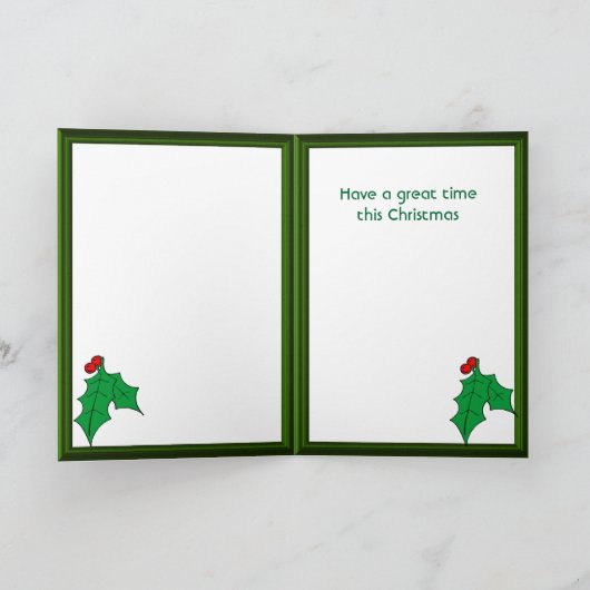 Weihnachtskarte Weihnachtskarte Feiertagskarte (Innenseite)