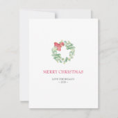 Weihnachtskarte, Weihnachtskarte Feiertagskarte (Vorderseite)