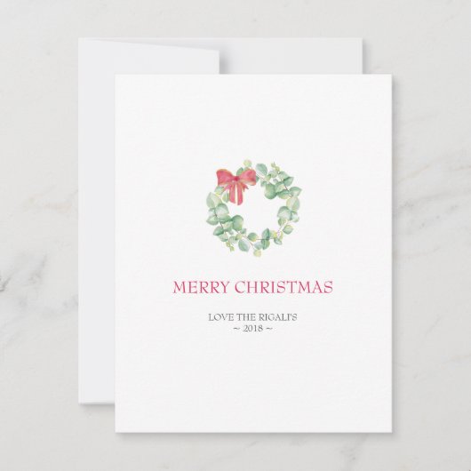 Weihnachtskarte, Weihnachtskarte Feiertagskarte (Vorderseite)